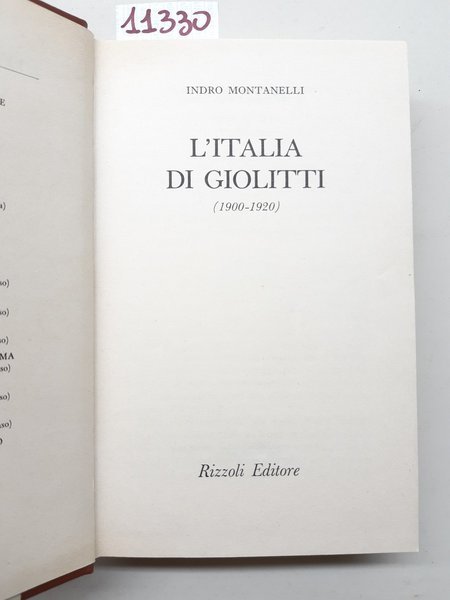 Montanelli l'Italia di Giolitti Rizzoli 1974