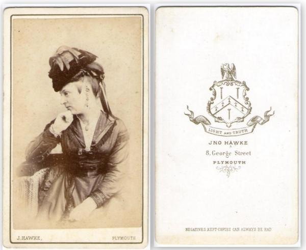 Foto photo gentildonna con cappello by John Hawke Plymouth cdv …