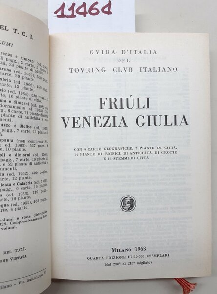 Guida d'Italia Friuli Venezia Giulia Touring Club Italiano 1963