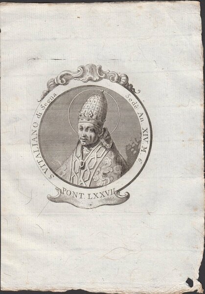 Papa S. Vitaliano di Segna Pont. LXXVII