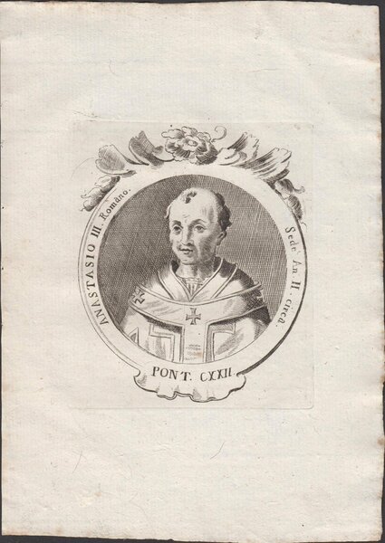 Papa Anastasio III Romano Pont. CXXII