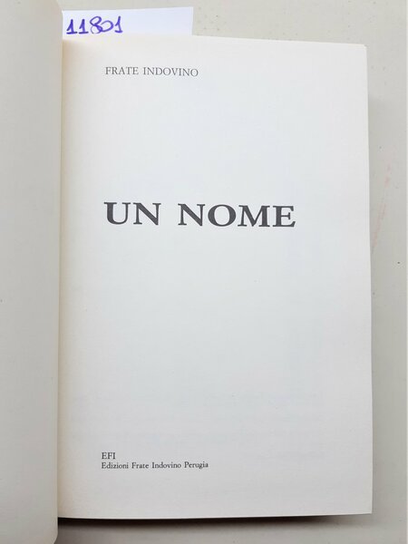 Frate Indovino Un nome EFI 1984