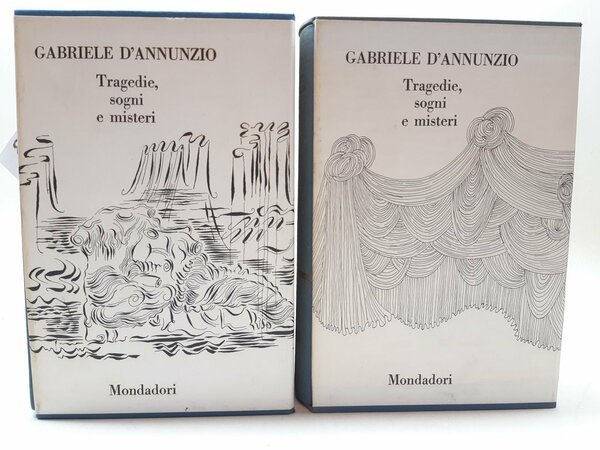 Gabriele D'Annunzio Tragedie sogni e misteri Mondadori 1964-1966 due volumi