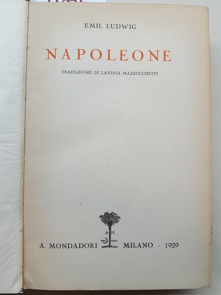 Emil Ludwig Napoleone Mondadori 1929