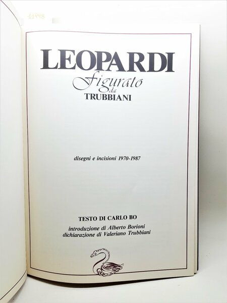 Leopardi figurato da Trubbiani 1987 Cassa di Risparmio di Jesi