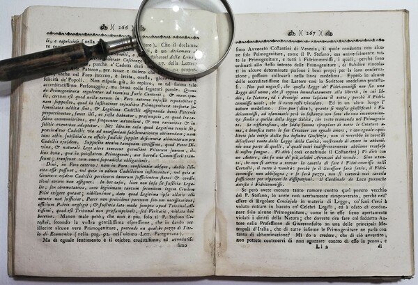 Settecentina Sacerdozio al primogenito Lettere venti di un anonimo Cesenate …