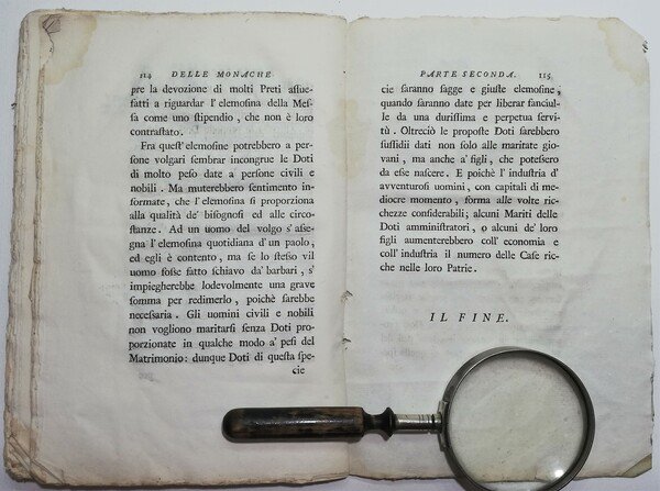 Settecentina Delle Monache Critica sull'educazione conventuale femminile 1776