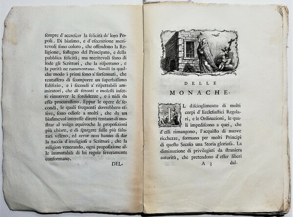 Settecentina Delle Monache Critica sull'educazione conventuale femminile 1776