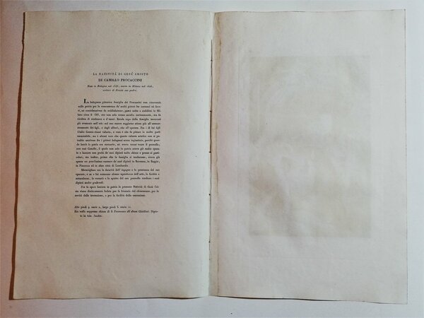 Incisione all'acquaforte F. Rosaspina La natività di N. S. Gesù …