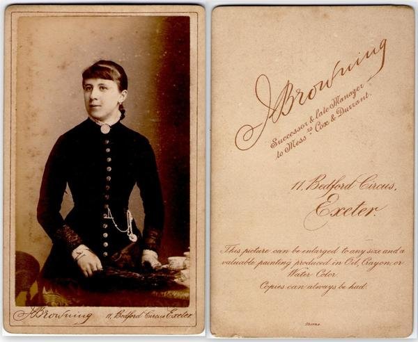 Foto photo gentildonna con cammeo by John Browning Exeter cdv …