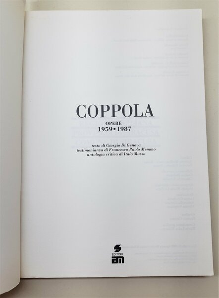 Di Genova Giorgio Coppola Opere 1959-1987 Agenzia Mediterranea 1988