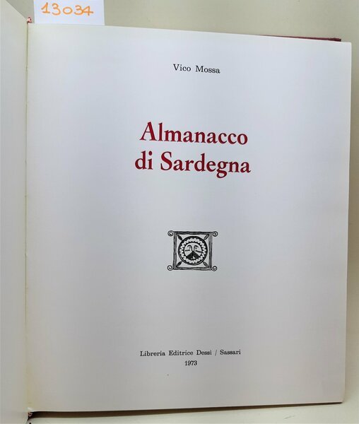 Vico Mossa Almanacco di Sardegna DessÏ 1973