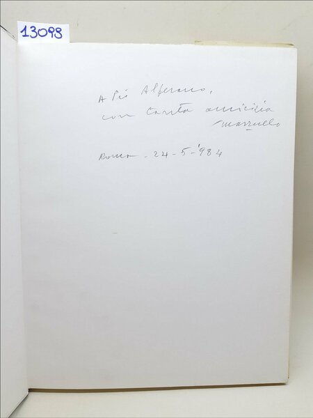 Giovanni Carandente Giuseppe Marzullo De Luca editore 1982 autografato
