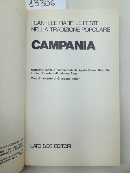 Campania I canti le fiabe le feste nella tradizione Popolare …