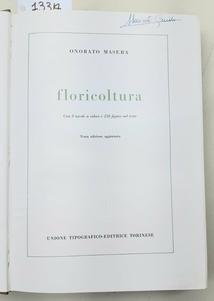 Onorato Masera Floricultura UTET 1959 3∞ edizione