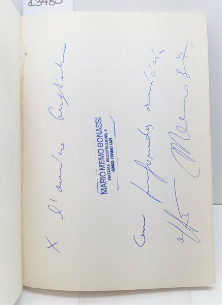 Poesia Mario Memo Bonassi Acqua piovana litografia Bonassi 1987 autografato