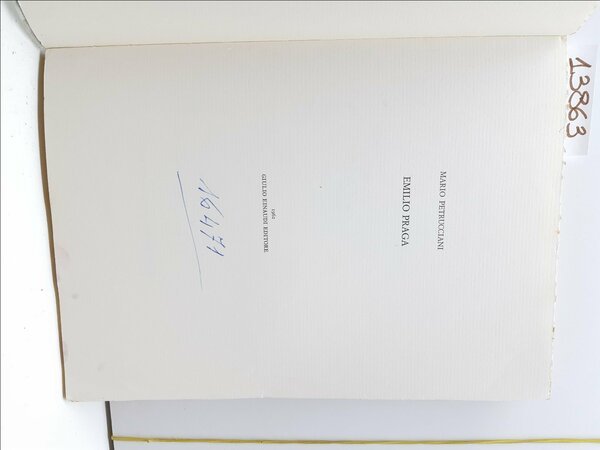 Mario Petrucciani Emilio Praga Einaudi 1962