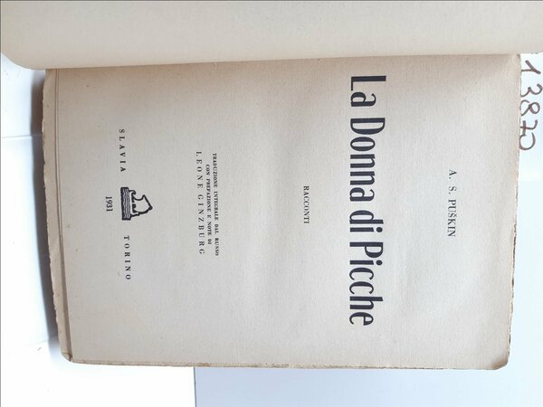 A S Puskin La donna di picche Slavia 1931