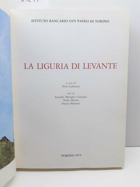 Nino Carboneri La Liguria di Levante Istituto San Paolo Torino …