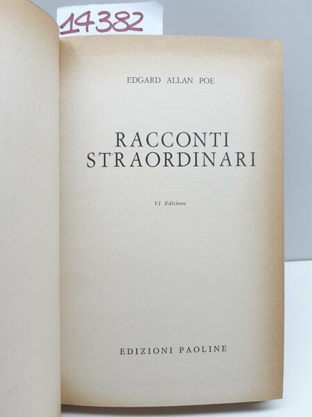 Edgar Allan Poe Racconti straordinari 6° ed. Paoline 1963