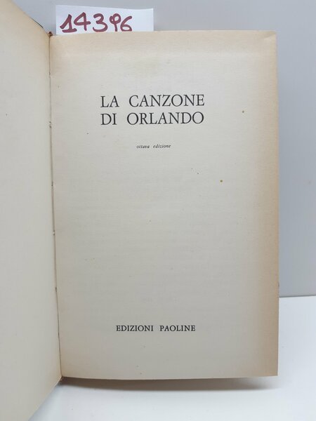 La canzone di Orlando 8° ed. Paoline 1963