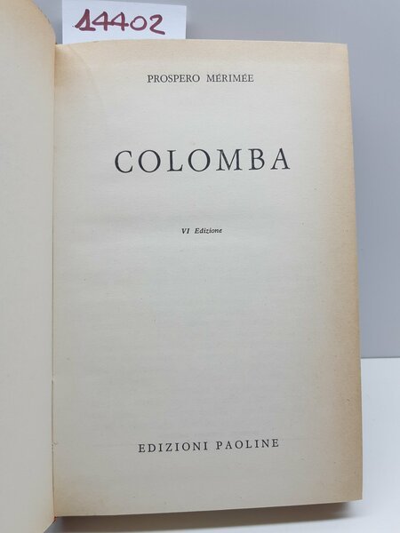 Prospero Mérimée Colomba 6° ed. Paoline 1963