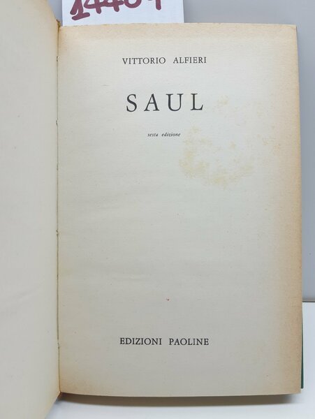 Vittorio Alfieri Saul 6° ed. Paoline 1963