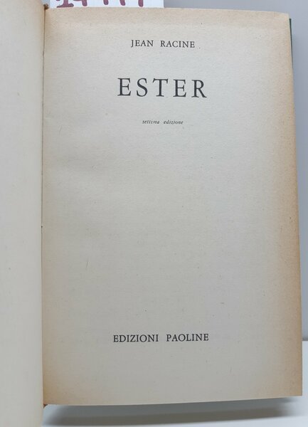 Jean Racine Ester 7° ed. Paoline 1963