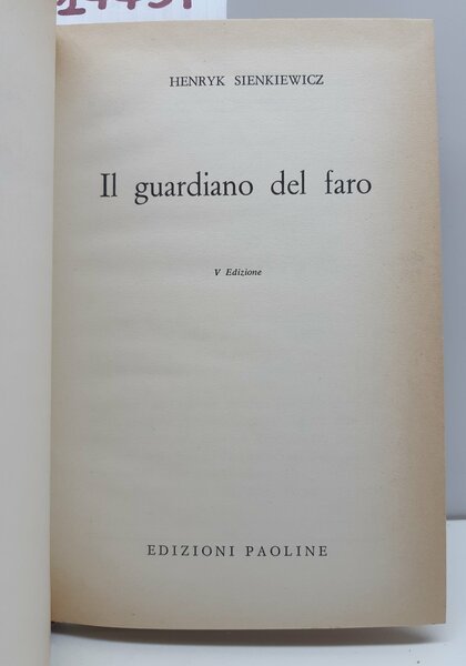 Henryk Sienkiewicz Il guardiano del faro 5° ed. Paoline 1963
