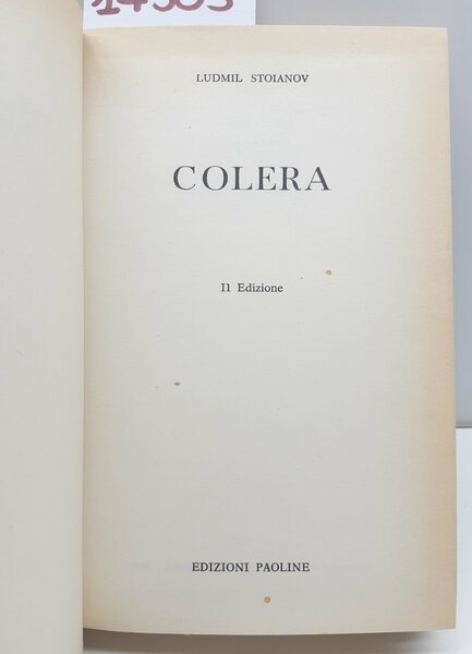 Ludmill Stoianov Colera 2° ed. Paoline 1962