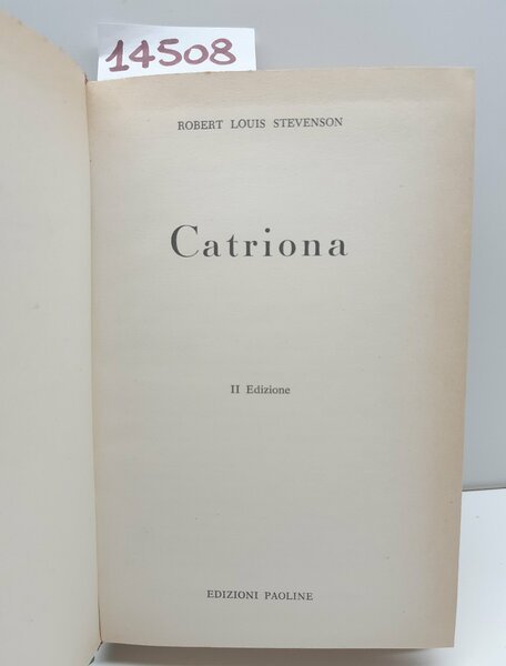 Robert Louis Stevenson Catriona 2∞ ed. Paoline 1963