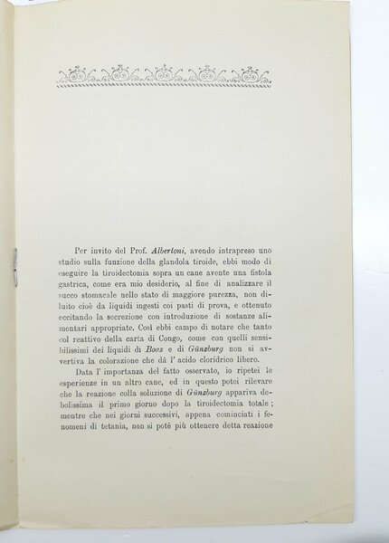 P Albertoni Modificazione del succo gastrico negli animali dopo l'estirpazione …