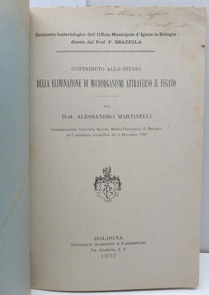 Martinelli Contributo allo studio delle eliminazione dei microrganismi attraverso il …