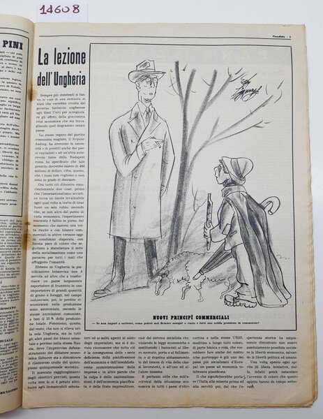 Guareschi Satira politica Candido settimanale del sabato n. 1 1957