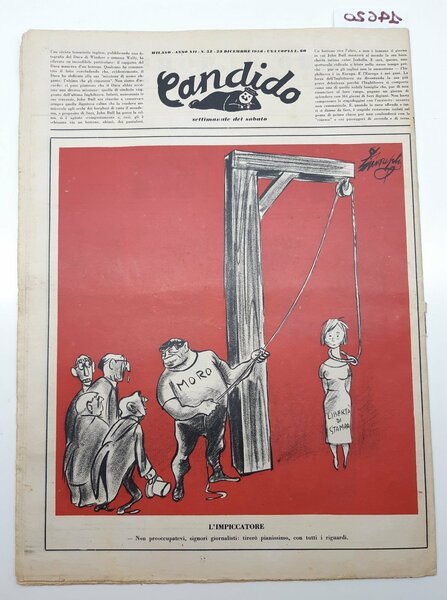 Guareschi Satira politica Candido settimanale del sabato n. 52 1956