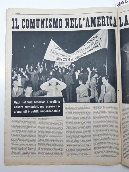 Guareschi Satira politica Candido settimanale del sabato n. 52 1956