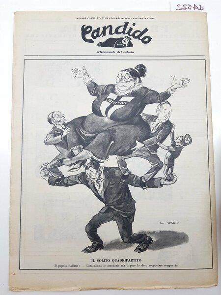 Guareschi Satira politica Candido settimanale del sabato n. 30 1955