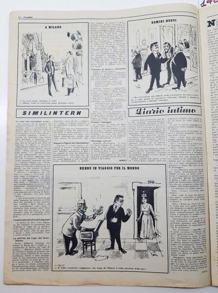 Guareschi Satira politica Candido settimanale del sabato n. 29 1955