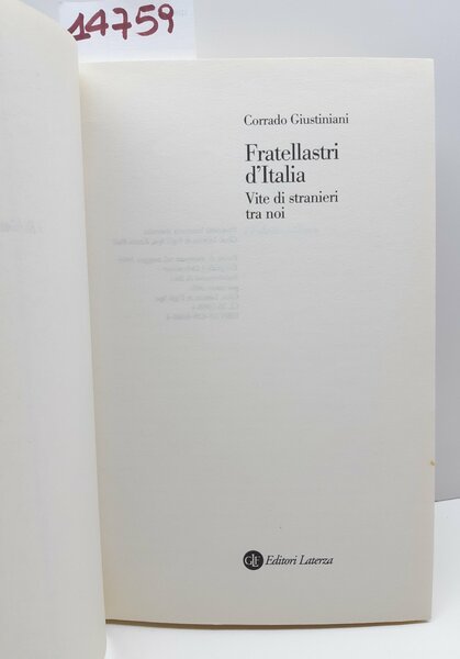 Corrado Giustiniani Fratellastri d'Italia Laterza 2003