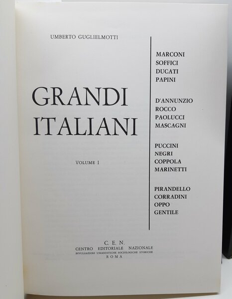 Umberto Guglielmotti Grandi italiani CEN 1970 2 volumi