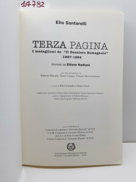 Elio Santarelli Terza pagina Ass. Mazziniana Italiana 2007