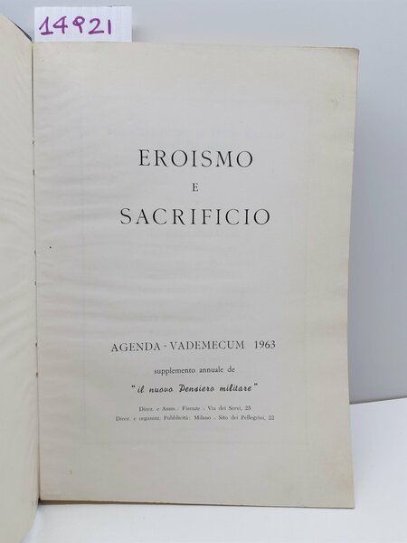 Agenda 1963 Forze Armate eroismo e sacrificio