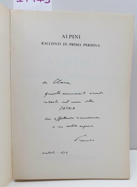 Berto Minozzi Alpini racconti in prima persona Cavallotti 1979