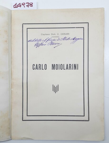 C. Cesari Carlo Mojolarini 1930 circa biografia