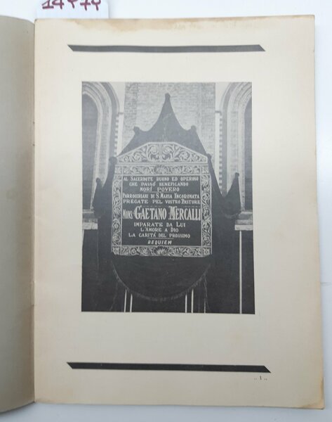 Trigesimo del Monsignor Gaetano Mercalli parroco di Santa Maria incoronata …