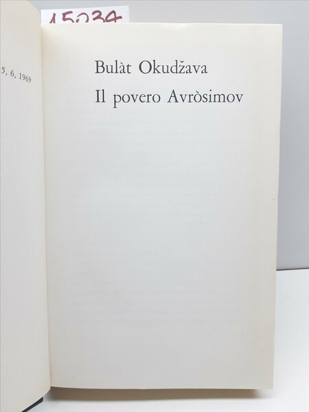 Bulat Okudzhava Il povero Avròsimov De Donato 1969