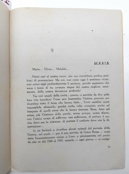Vittorina Paoletti Tre Angeli della Carit‡ nel dolore Maria Elena …