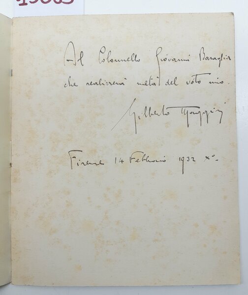 WW1 Gilberto Maggini Il fante e gli altri 1929 autografato