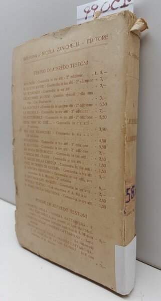 Alfredo Testoni Il cardinale Lambertini commedia storica in 5 atti …