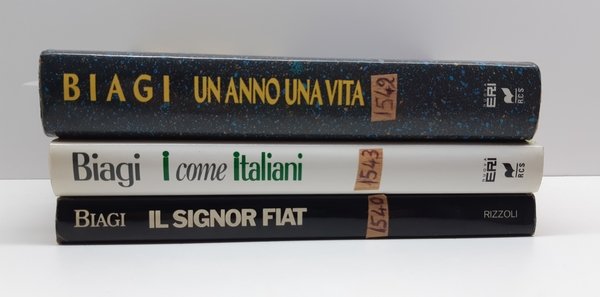 Enzo Biagi Lotto di tre libri Rizzoli